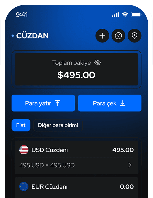 Mobile UI demo: portfolio value